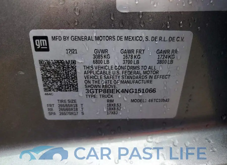 3GTP8BEK4NG151066# 12