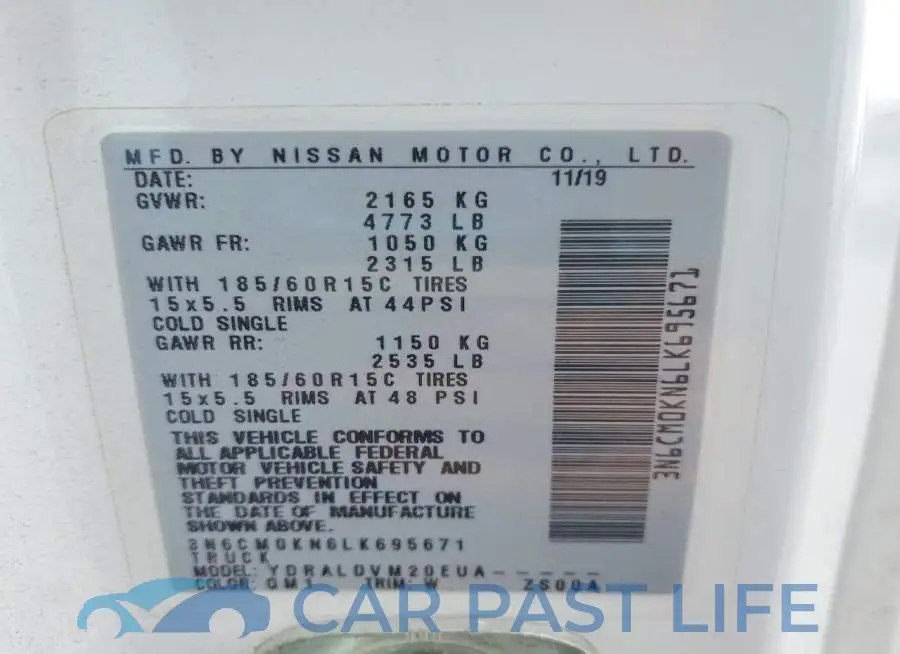 3N6CM0KN6LK695671# 13