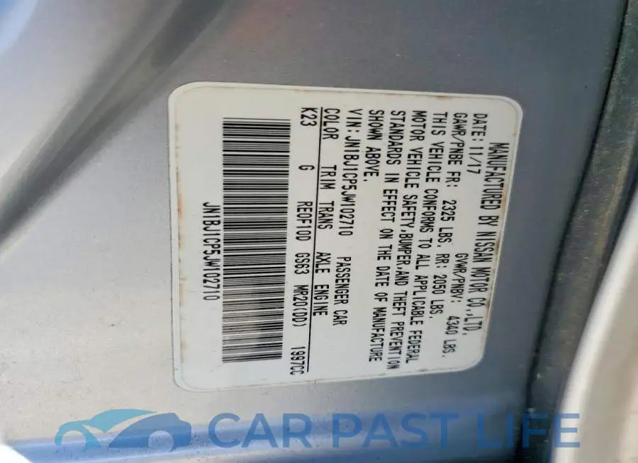 JN1BJ1CP5JW102710# 12