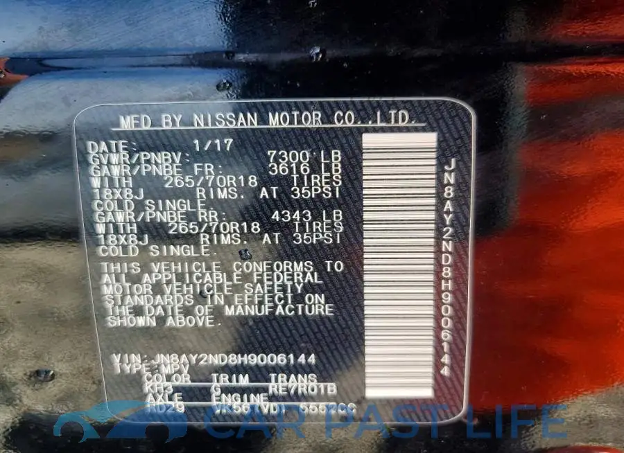 JN8AY2ND8H9006144# 14