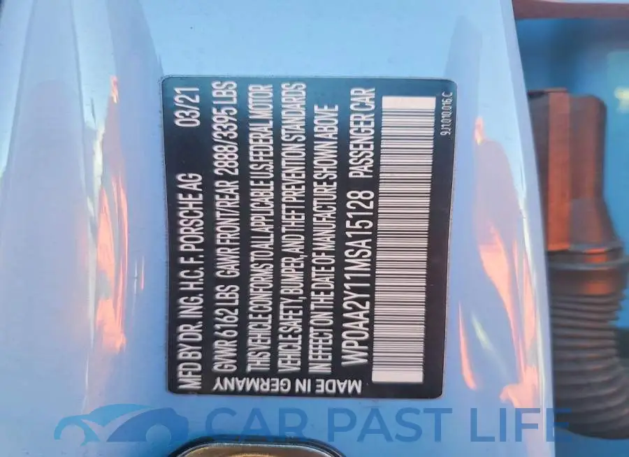 WP0AA2Y11MSA15128# 12