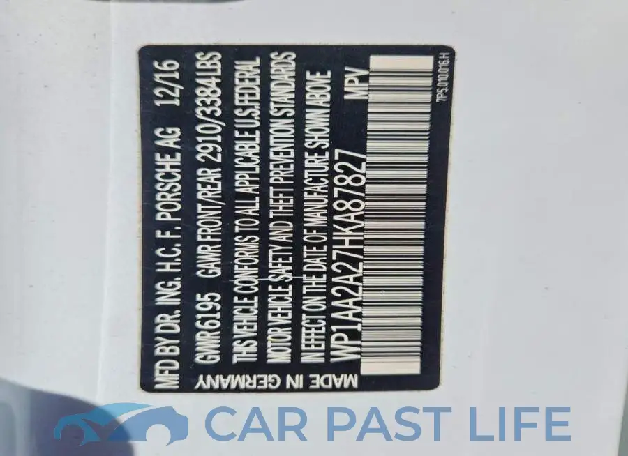 WP1AA2A27HKA87827# 13