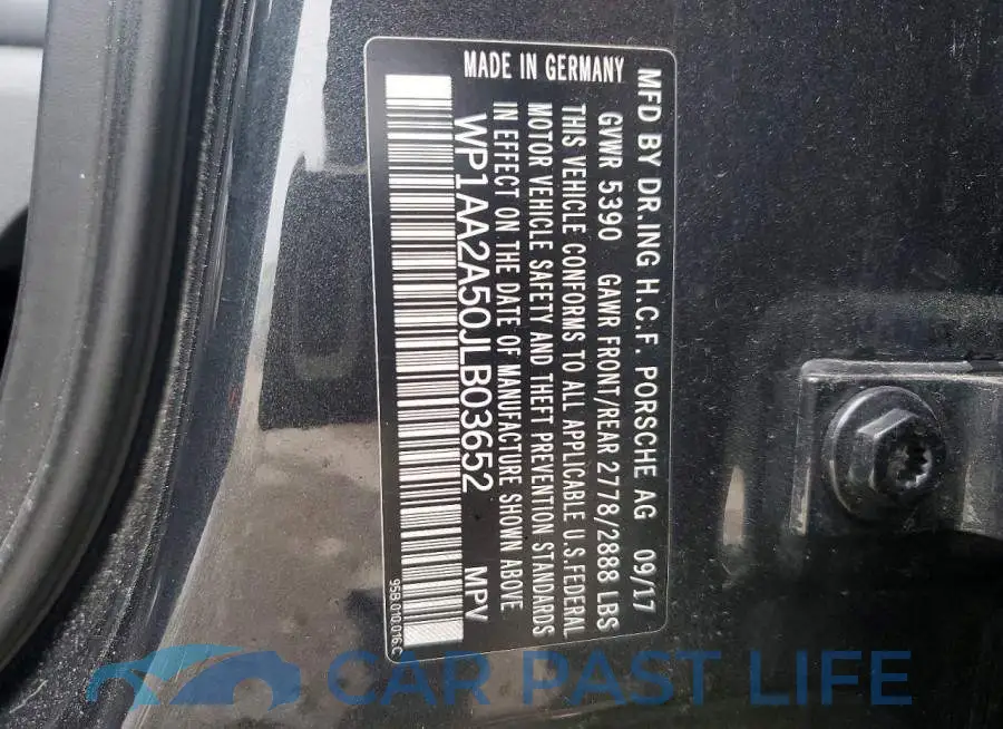 WP1AA2A50JLB03652# 13