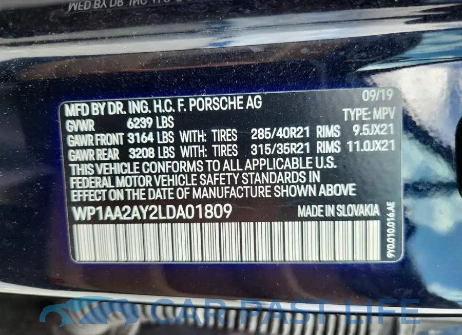 WP1AA2AY2LDA01809# 14