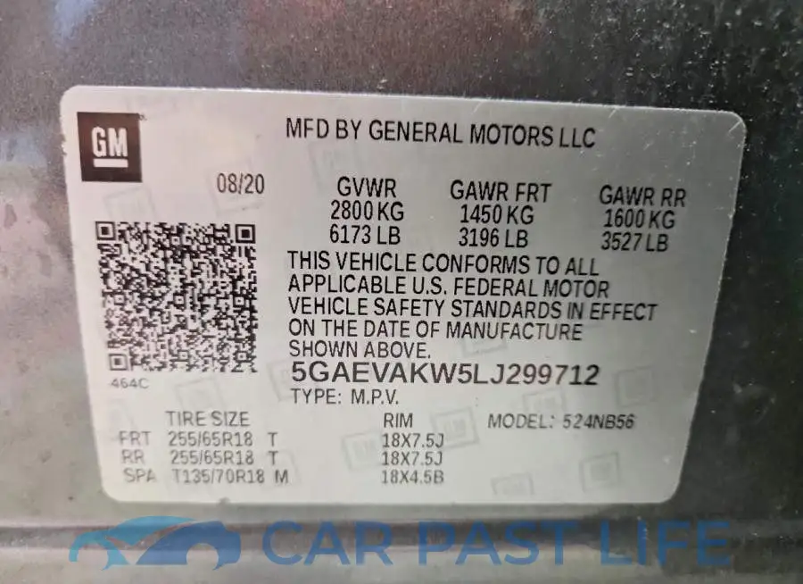 5GAEVAKW5LJ299712# 13