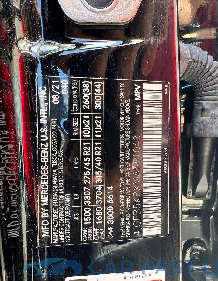 4JGFB5KBXMA561043# 10