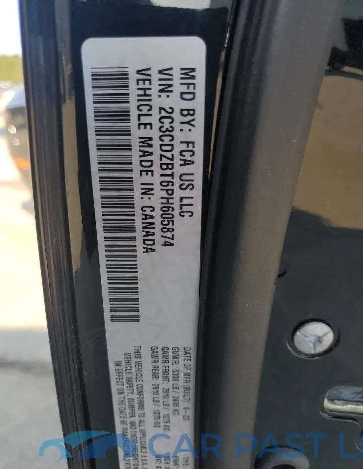 2C3CDZBT6PH605874# 12