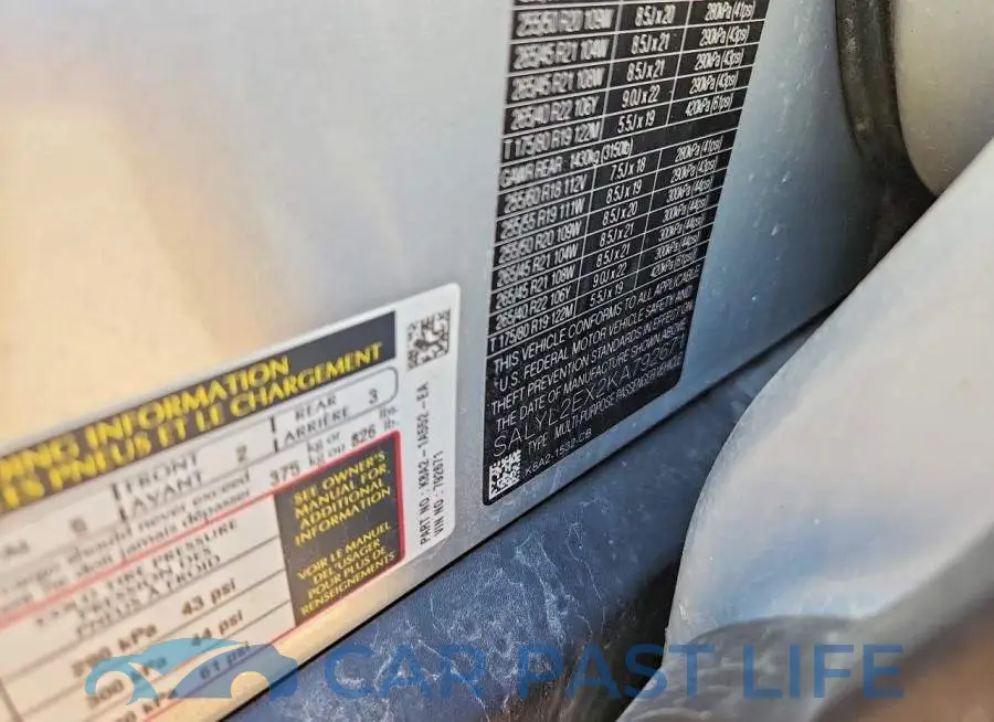 SALYL2EX2KA792671# 13
