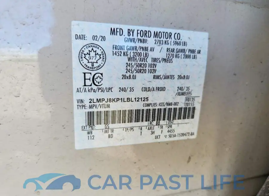 2LMPJ8KP1LBL12125# 13
