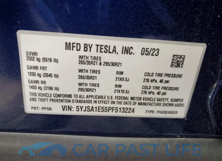 5YJSA1E55PF513224# 12