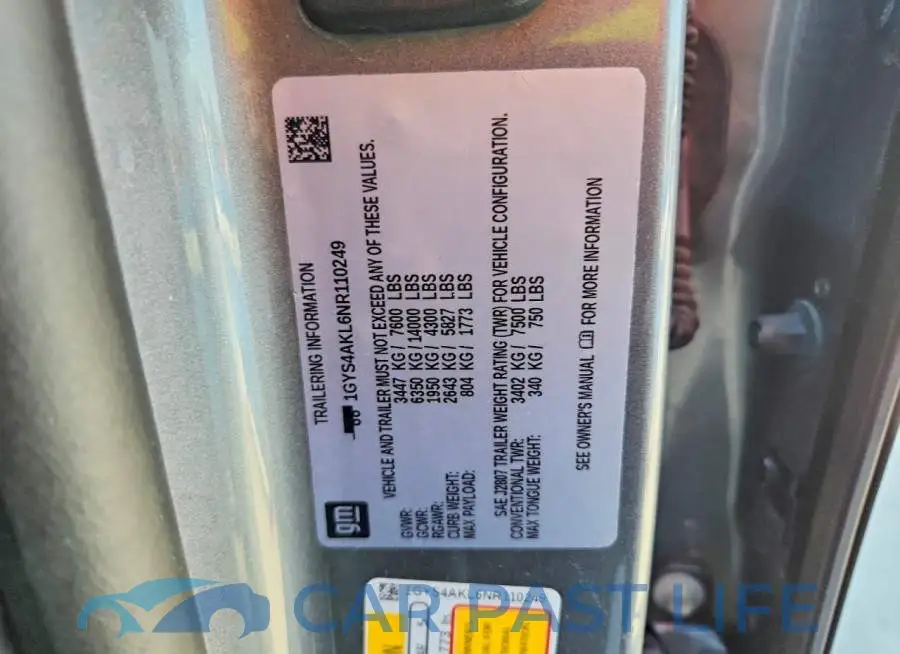 1GYS4AKL6NR110249# 13