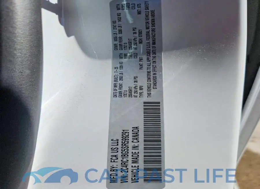 2C4RC1BG5SR599291# 14