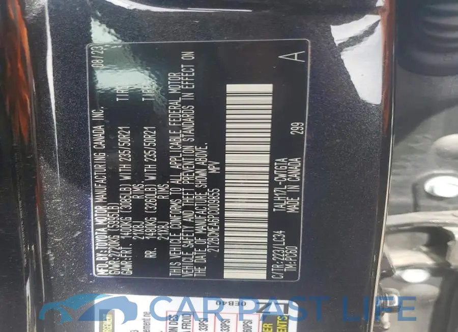 2T2BCMEA6PC009855# 12