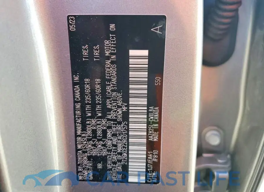 2T2GKCEZ2RC017575# 13
