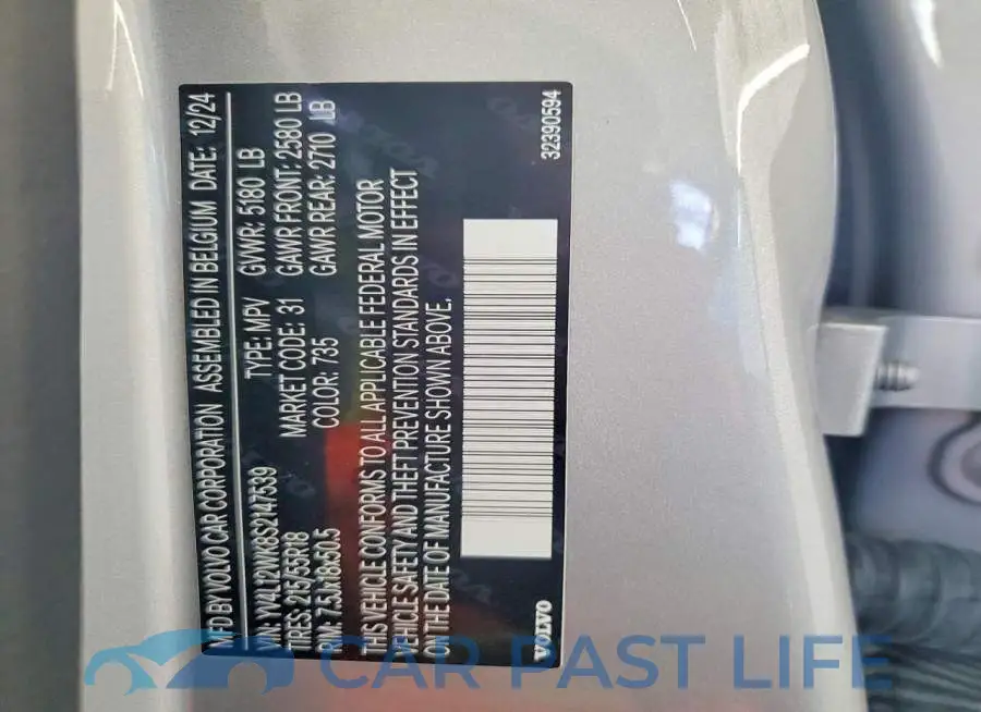 YV4L12WK8S2147539# 13