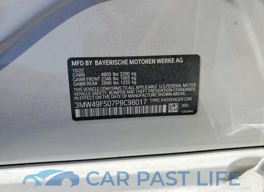 3MW49FS07P8C98017# 13