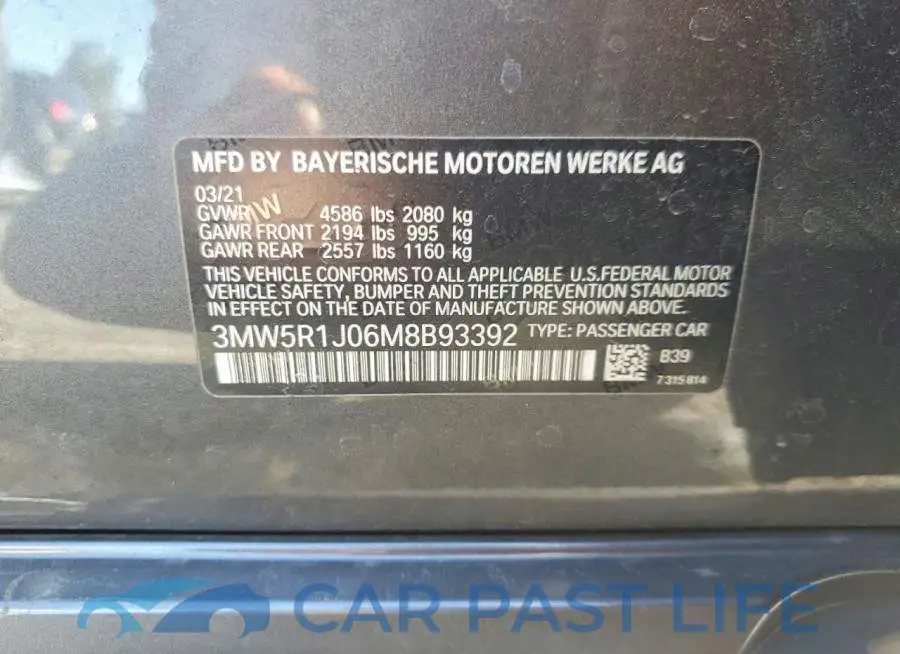 3MW5R1J06M8B93392# 12