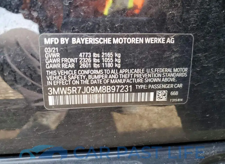 3MW5R7J09M8B97231# 12