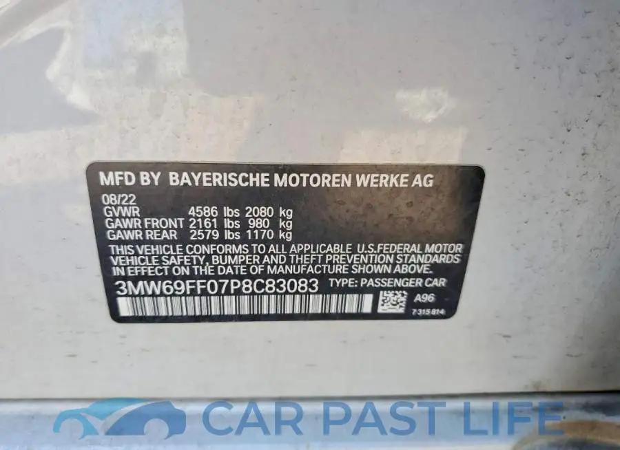3MW69FF07P8C83083# 12