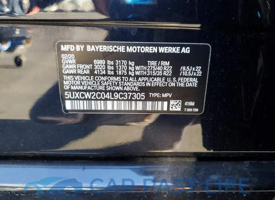 5UXCW2C04L9C37305# 13