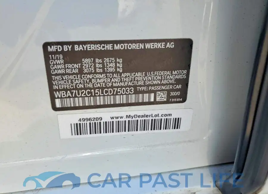 WBA7U2C15LCD75033# 13
