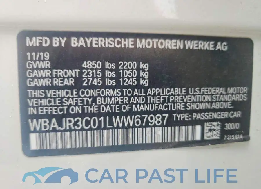 WBAJR3C01LWW67987# 13