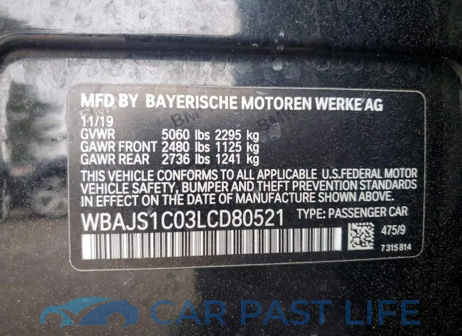 WBAJS1C03LCD80521# 12