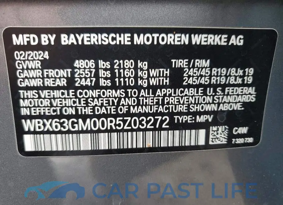 WBX63GM00R5Z03272# 12