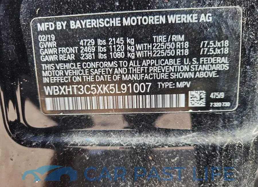 WBXHT3C5XK5L91007# 13