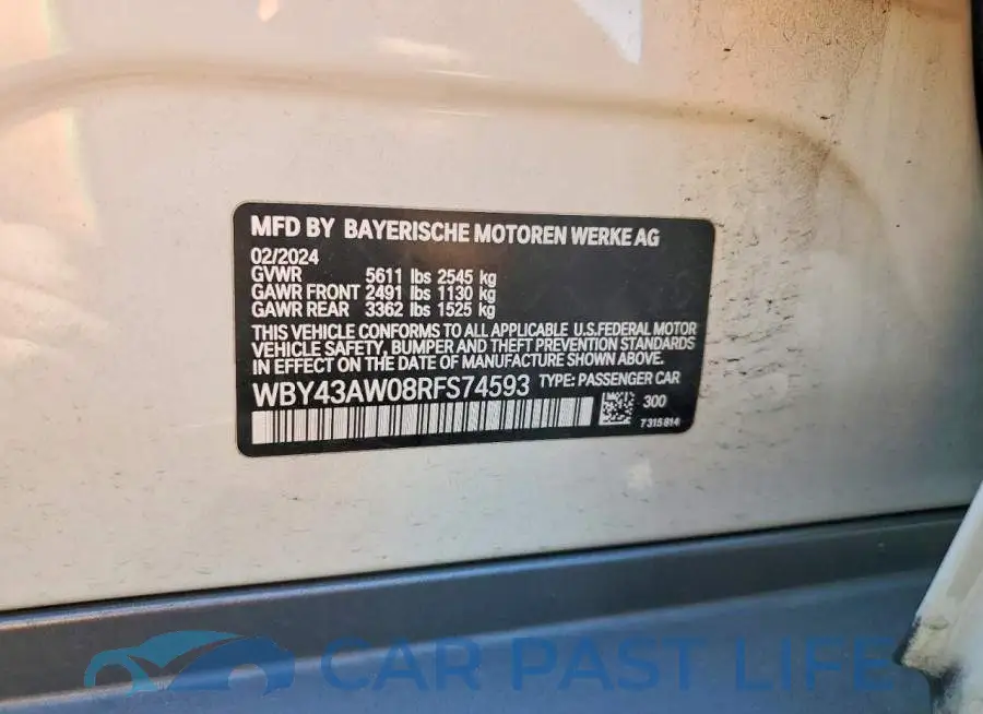 WBY43AW08RFS74593# 12