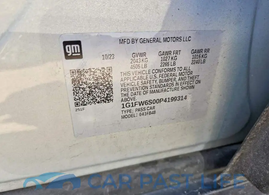 1G1FW6S00P4199314# 13