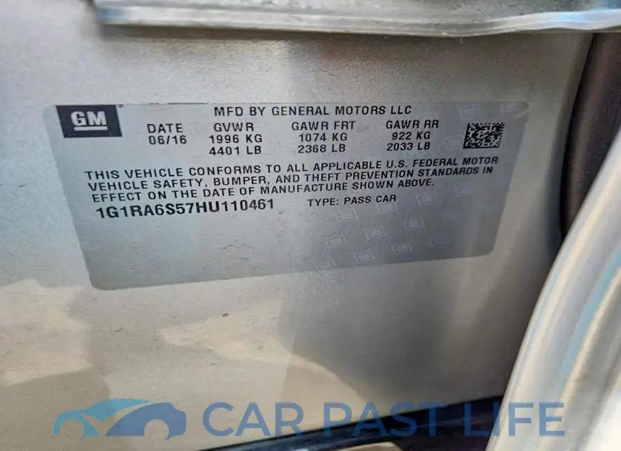 1G1RA6S57HU110461# 12