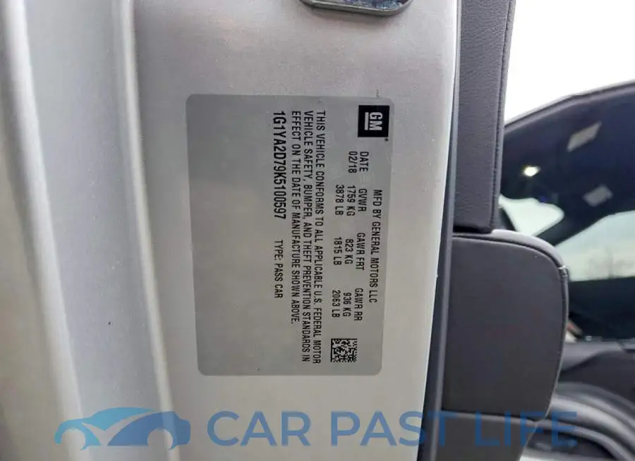 1G1YA2D79K5100597# 12