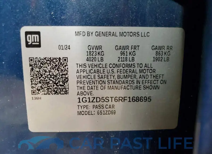 1G1ZD5ST6RF168695# 12