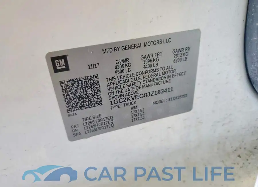 1GC2KVEG8JZ183411# 12