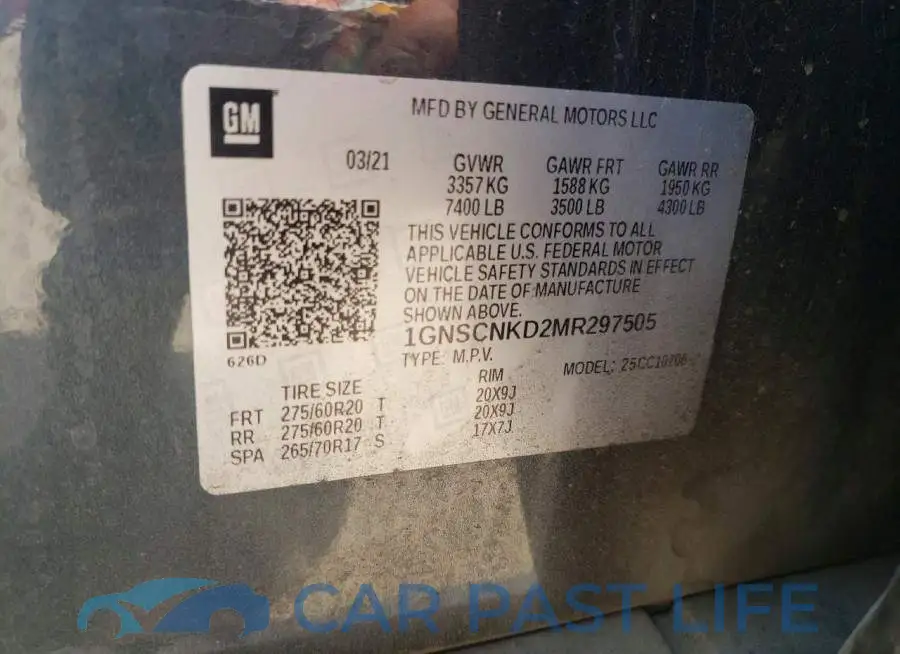 1GNSCNKD2MR297505# 13