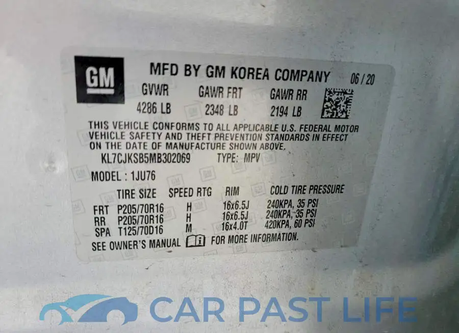 KL7CJKSB5MB302069# 13