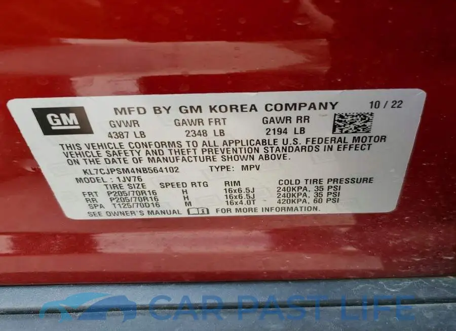 KL7CJPSM4NB564102# 13