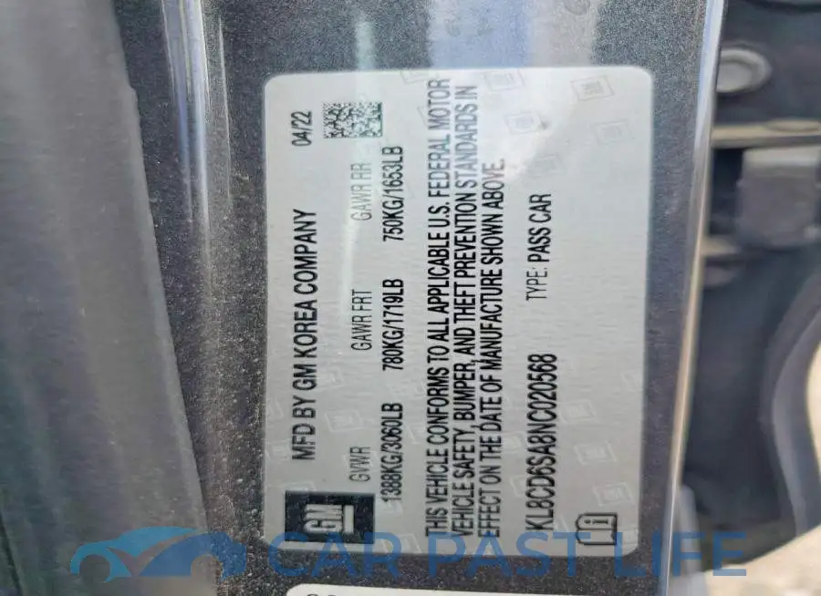 KL8CD6SA8NC020568# 13