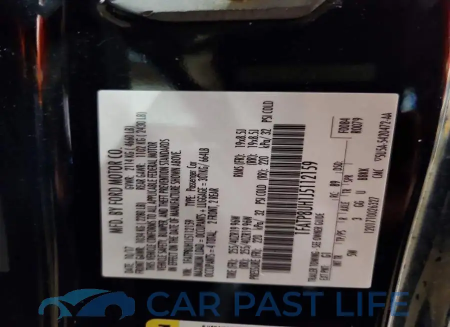 1FATP8UH1J5112159# 13