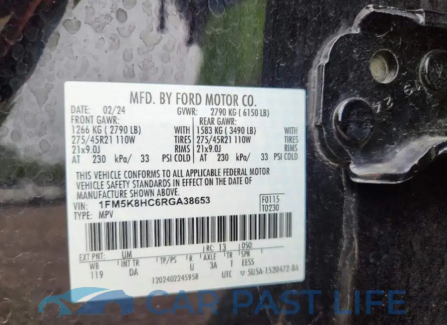 1FM5K8HC6RGA38653# 14