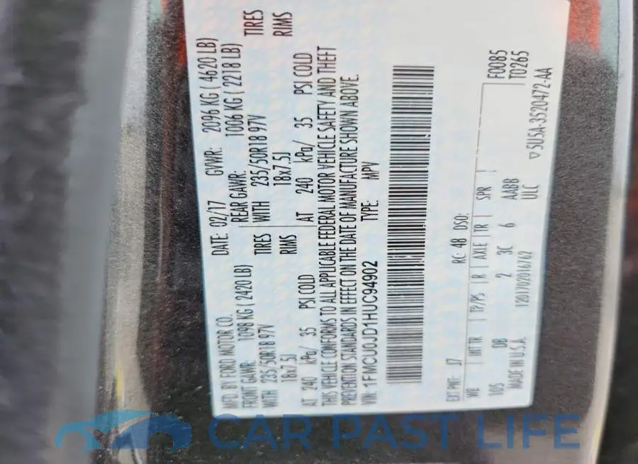 1FMCU0JD1HUC94902# 13