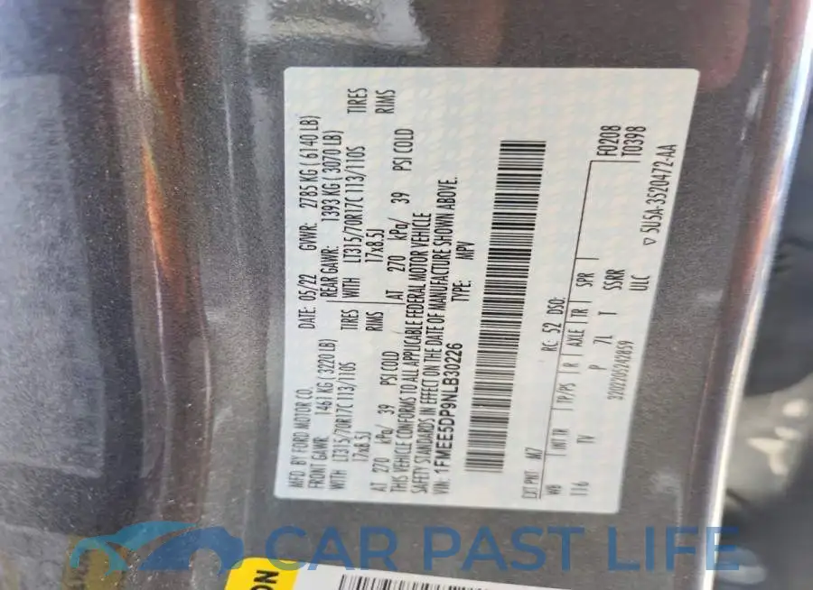 1FMEE5DP9NLB30226# 12
