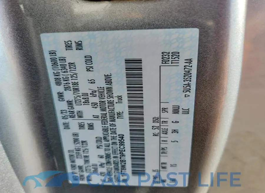 1FT8W2BT9PEC99540# 13