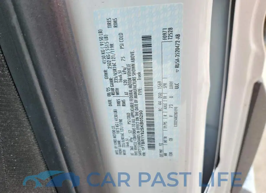 1FTBR1Y82SKB05290# 13