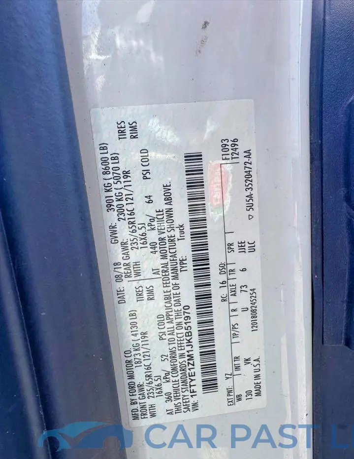 1FTYE1ZM1JKB51970# 10