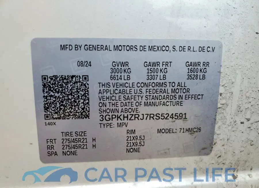 3GPKHZRJ7RS524591# 13