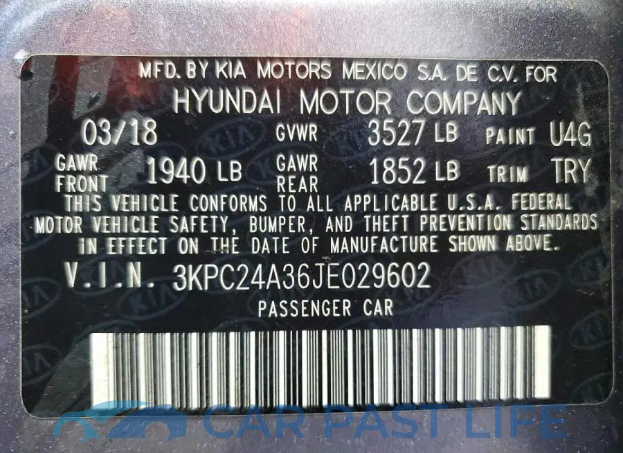 3KPC24A36JE029602# 12