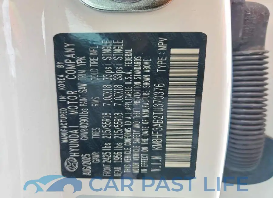 KM8HF3AB2TU370376# 14
