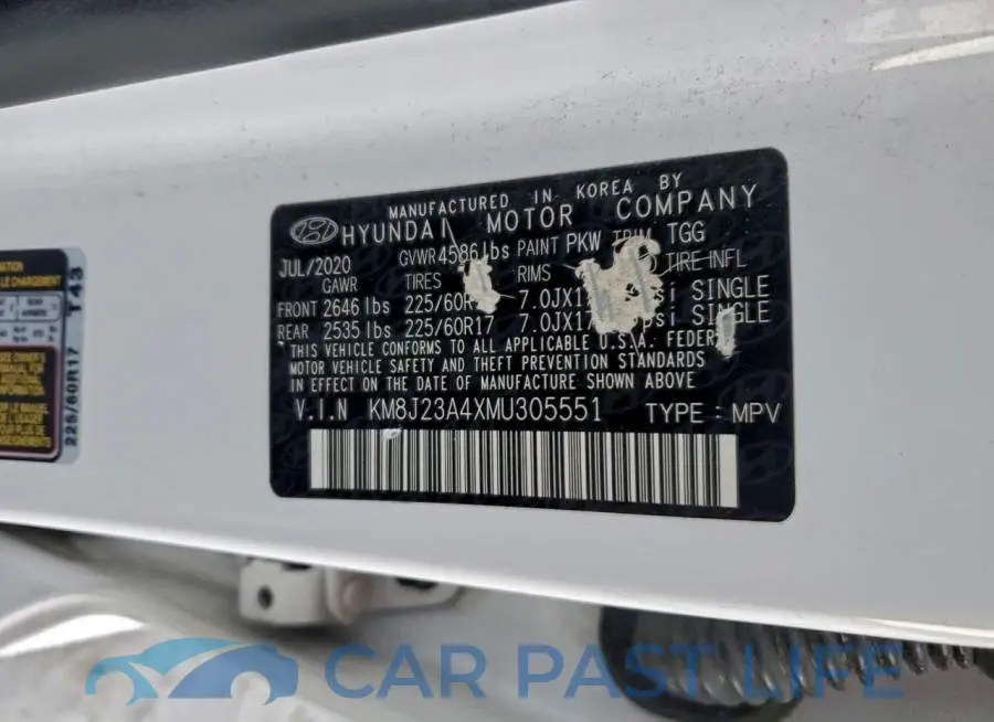 KM8J23A4XMU305551# 13